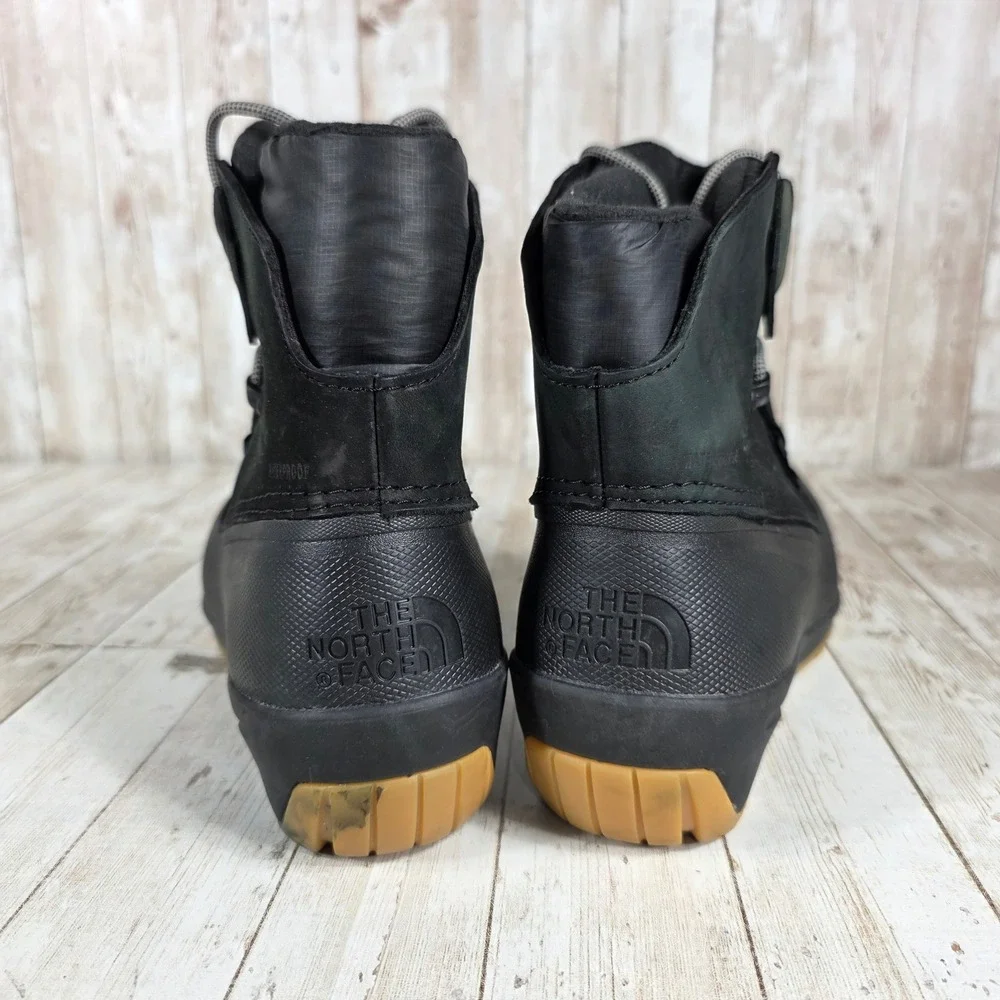 The North Face Waterproof Black Leather Lace Up Duck Snow Boots Womens‎
